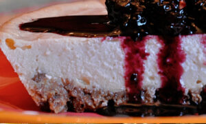 Pastel de queso vegano auténtico glutenfree