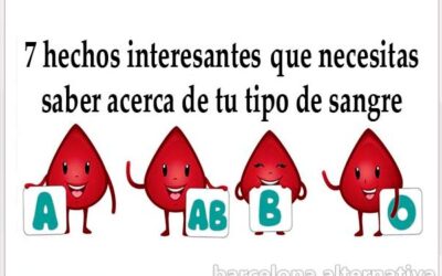 7 DATOS QUE NO SABES SOBRE TU GRUPO SANGUINEO